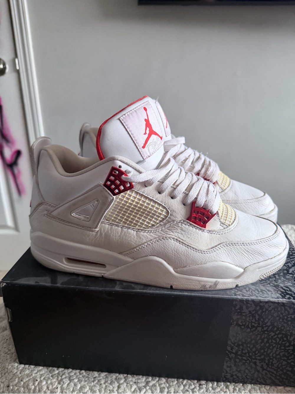 Jordan 4 retro metallic red